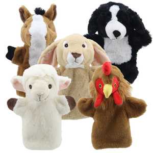 Animal Puppet Buddies: Farm, Set of 5