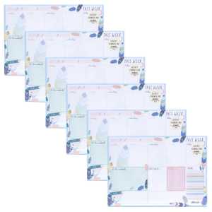 Carpe Diem Weekly Planner Pad Feathers 6 packs of 6