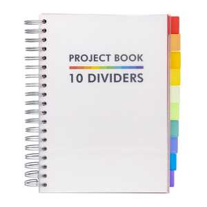 Basics B5 Project Book with 10 Dividers, White