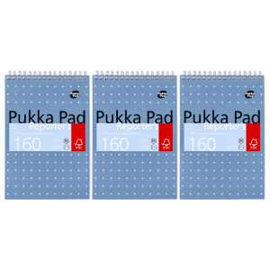 Metallic Reporter Pads, Blue, 3 Pack