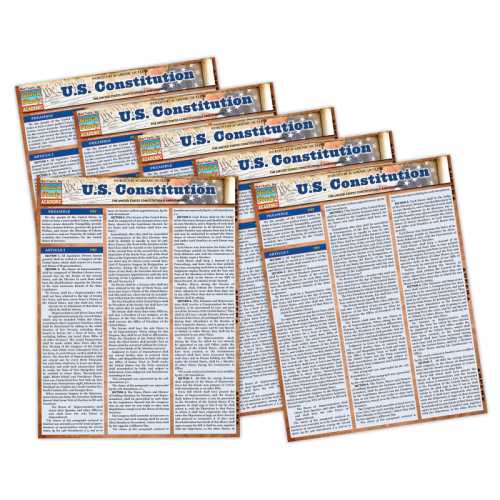 Laminated Study Guide, U.S. Constitution