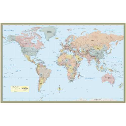 World Map Laminated Poster, 50