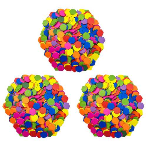 Hexagon Mosaics, 2000 Per Pack, 3 Packs