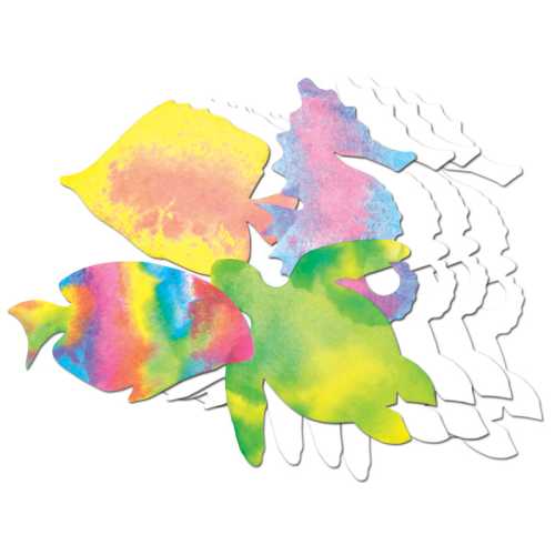 Color Diffusing Paper Sealife, Pack of 48
