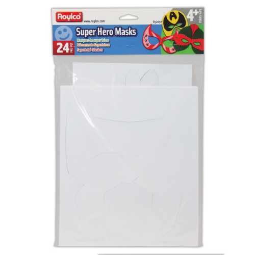 Die-Cut Super Hero Masks, Pack of 24