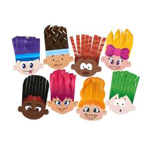 Scissor Skills Hair Cut Paper, 32 Faces