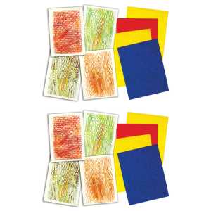 Texture Rubbing Plates, 4 Per Pack, 2 Packs