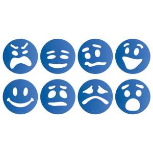 Emotion Token Stencils, Pack of 8