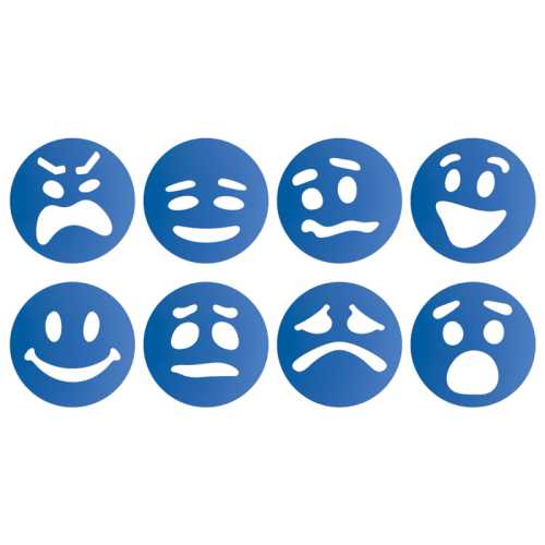 Emotion Token Stencils, Pack of 8