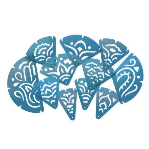 Fraction Mandala Stencils, 11 Pack