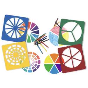 Color Wheel Stencils, 4 Pack