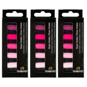 Soft Pastels Micro Sets, Rose Violets Per Set, 5 Half Sticks, 3 Sets