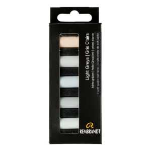 Soft Pastels Micro Sets, 5 Half Sticks, Light Greys