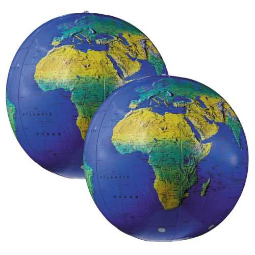 Inflatable Topographical Globe, 12