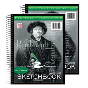 Sketchbook, 11" x 8-1/2", 100 Sheets, Pack of 2