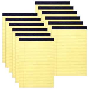 Legal Pad, Standard, Canary, Pack of 12