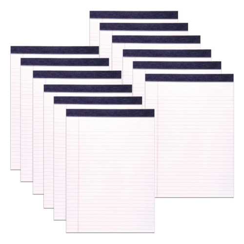 Legal Pad, Standard, White, Pack of 12