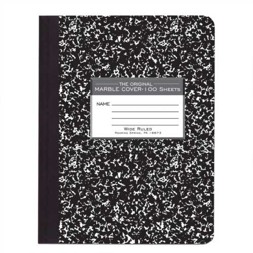 Marble Composition Book, Black