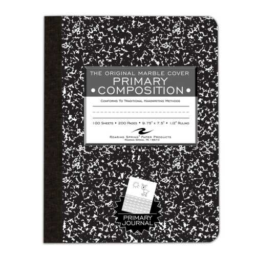 Marble Composition Book, Picture Story Ruled