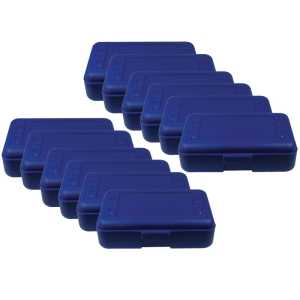 Pencil Box, Blue, Pack of 12