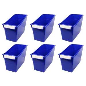 Tattle&reg; Shelf File, Blue, Pack of 6