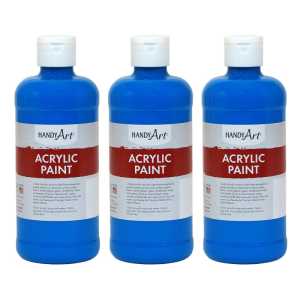 Acrylic Paint 16 oz, Cobalt Blue, Pack of 3