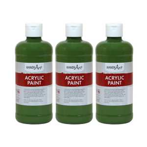 Acrylic Paint 16 oz, Green Oxide, Pack of 3