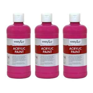 Acrylic Paint 16 oz, Magenta, Pack of 3