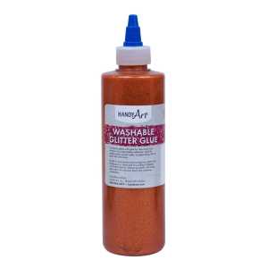 Washable Glitter Glue, 8 oz., Orange