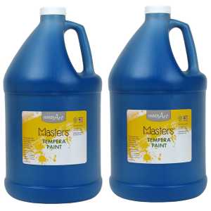 Little Masters&reg; Tempera Paint, Blue, Gallon, Pack of 2