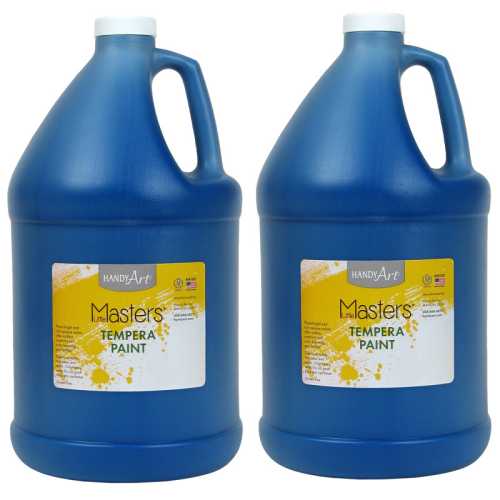 Little Masters&reg; Tempera Paint, Blue, Gallon, Pack of 2