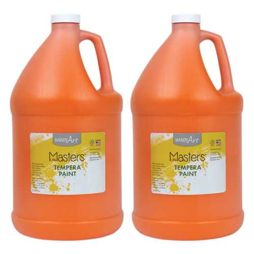Little Masters&reg; Tempera Paint, Orange, Gallon, Pack of 2
