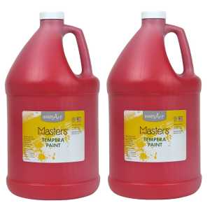 Little Masters&reg; Tempera Paint, Red, Gallon, Pack of 2