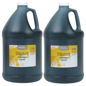 Little Masters&reg; Tempera Paint, Black, Gallon, Pack of 2