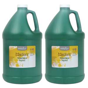 Little Masters&reg; Tempera Paint, Green, Gallon, Pack of 2