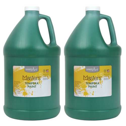 Little Masters&reg; Tempera Paint, Green, Gallon, Pack of 2