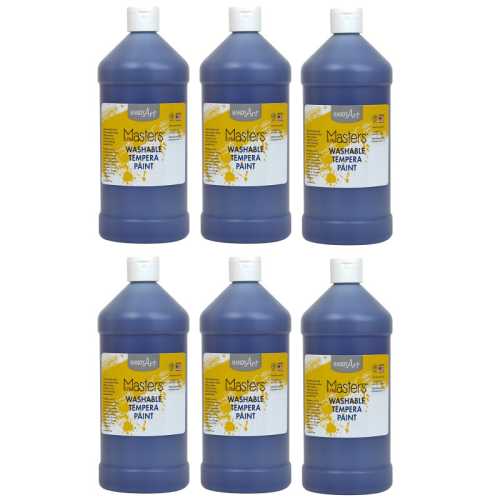 Little Masters&reg; Washable Tempera Paint, Violet, 32 oz., Pack of 6