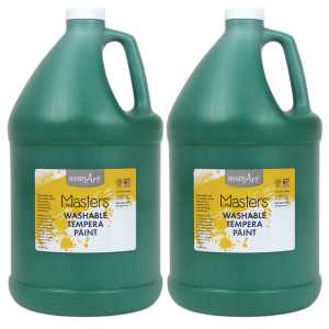 Little Masters&reg; Washable Tempera Paint, Green, Gallon, Pack of 2