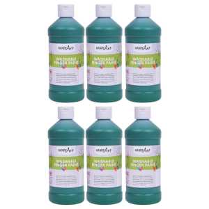 Washable Finger Paint, Green, 16 oz., Pack of 6