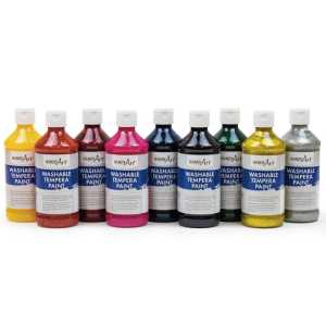 Glitter Washable Paint, 8 oz, Set of 9
