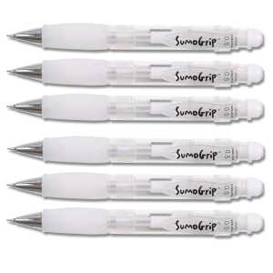 Sumo-Grip 0.5mm Pencil - Clear, Pack of 6