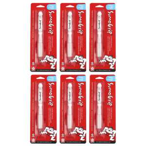 SumoGrip Comfort Grip Mechanical Pencil, 0.9mm, Clear, Blister Card, Pack of 6
