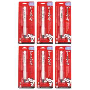 SumoGrip Comfort Grip Mechanical Pencil, 0.5mm, White, Blister Card, Pack of 6