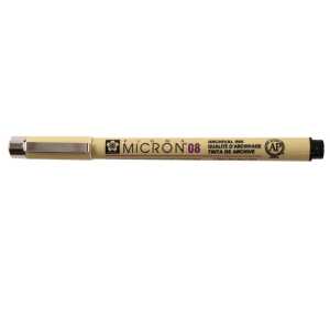 Pigma Micron Pen, Black, 0.50mm Size 08