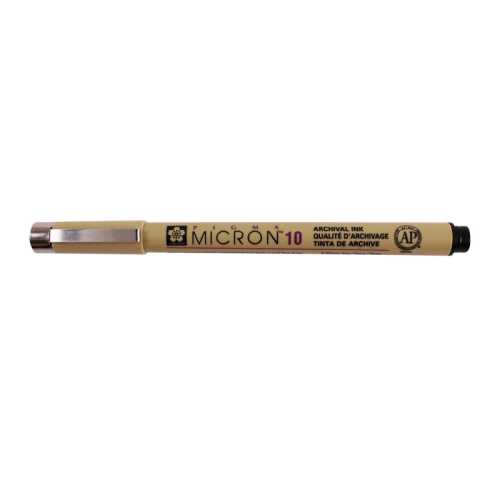 Pigma Micron Pen, Black, 0.60mm Size 10