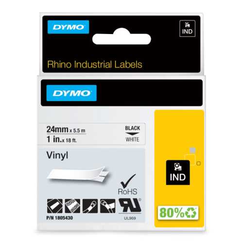 DYMO&reg; Rhino Industrial Vinyl Labels, 1