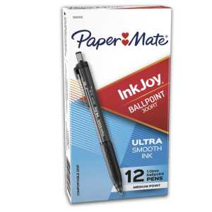 InkJoy 300RT Retractable Ballpoint Pens, 1.0 mm, Black, 12 Count