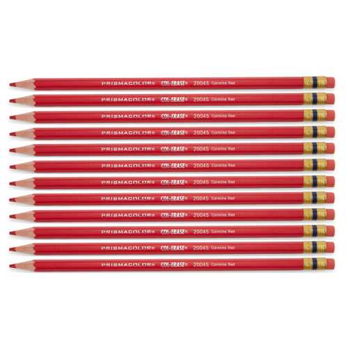 Col-Erase&reg; Colored Pencil, Carmine Red, Box of 12
