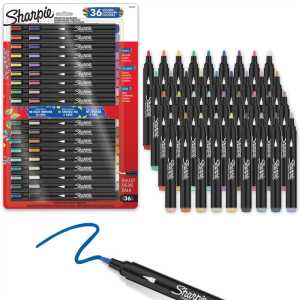 Creative Acrylic Markers, Bullet Tip, Ultimate Assorted Colors, 36 Count