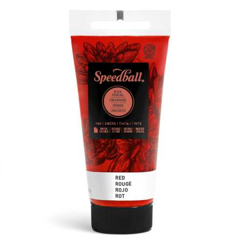 Water-Soluble Block Printing Ink, 1.25 oz, Red